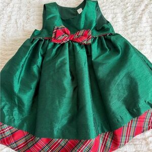 18M Emerald Green and Red Girl’s Dress